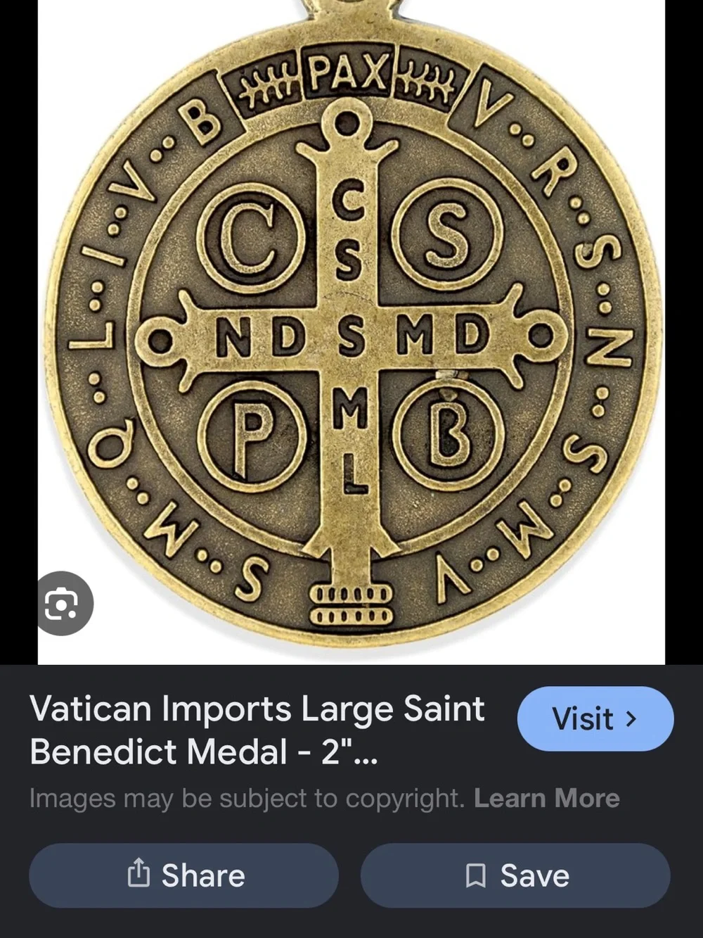 St Benedict’s Medallion Vintage Italian Purple Beaded Choker